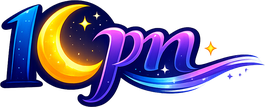 Logo 10pm bernuansa emas
